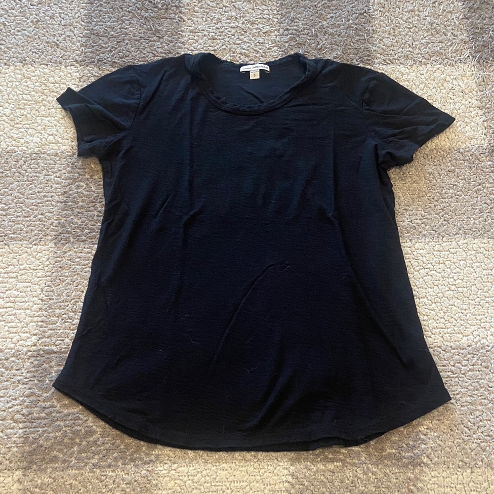 James Perse Midnight Black Short Sleeve Tee
